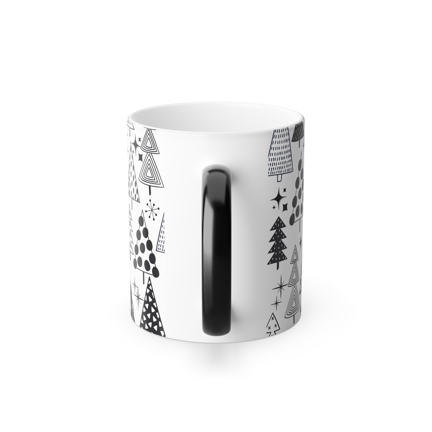 Green Christmas Porsche Color Morphing Mug - 11oz with Green Car and Tree Design