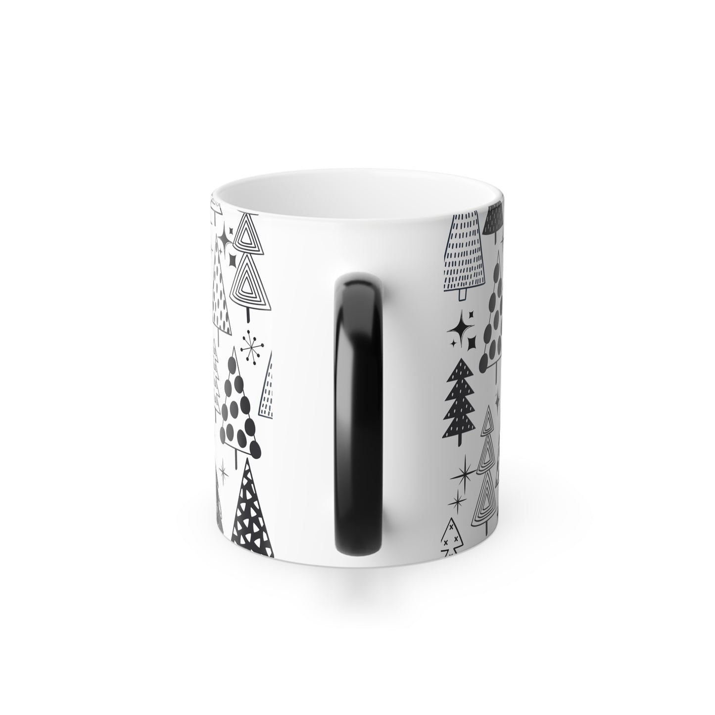 Christmas Porsche Color Morphing Mug - 11oz with Red Car and Tree Design